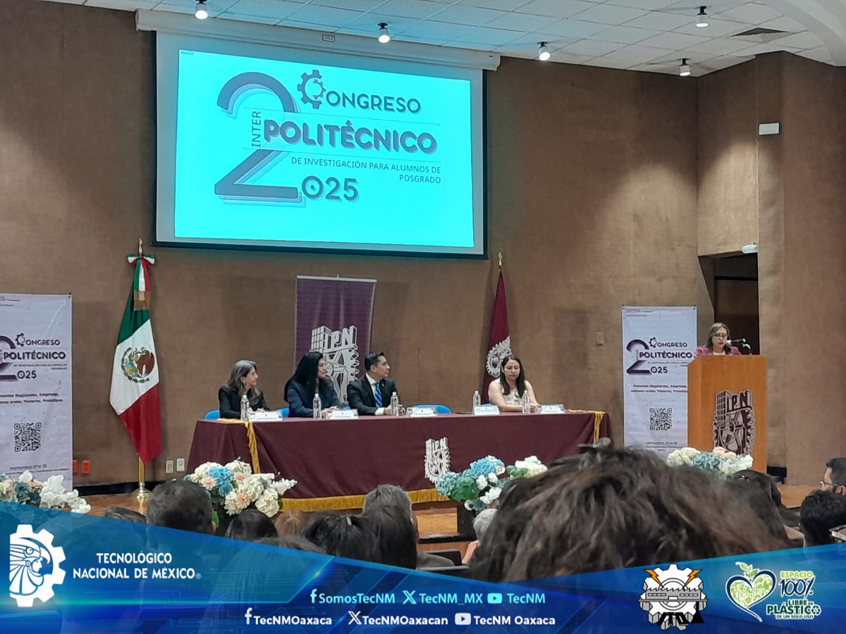 Emigdio Canseco Claudio, adscrito al Departamento de Ciencias de la Tierra del Instituto Tecnológico de Oaxaca y alumno del Doctorado en Ciencias de la Ingeniería, participó en el Congreso Inter-Politécnico de Investigación 2025 para Alumnos de Posgrado, celebrado del 22 al 26 de septiembre.